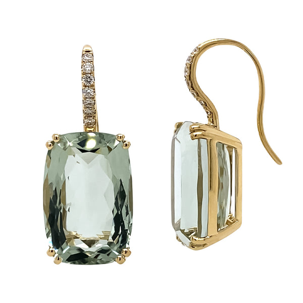 Prasiolite Drop Earrings