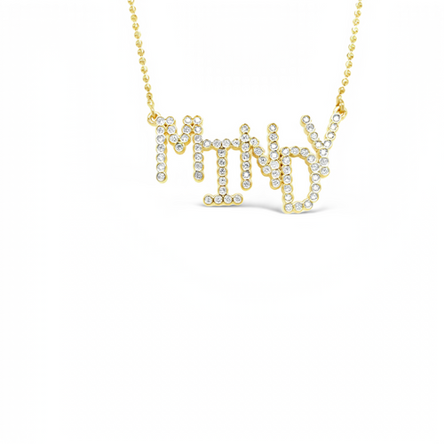 Custom Diamond Nameplate Necklace