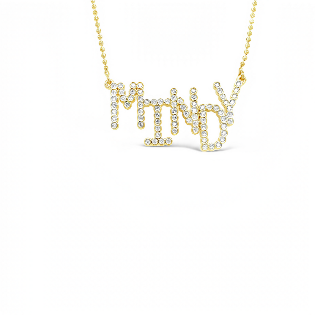 Custom Diamond Nameplate Necklace