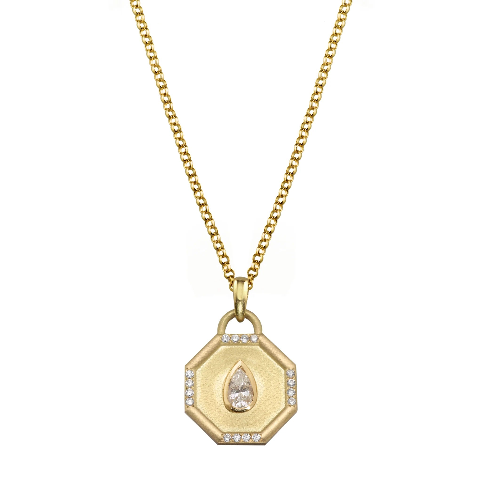 'Fairy Dust' Emerald Octagon Necklace