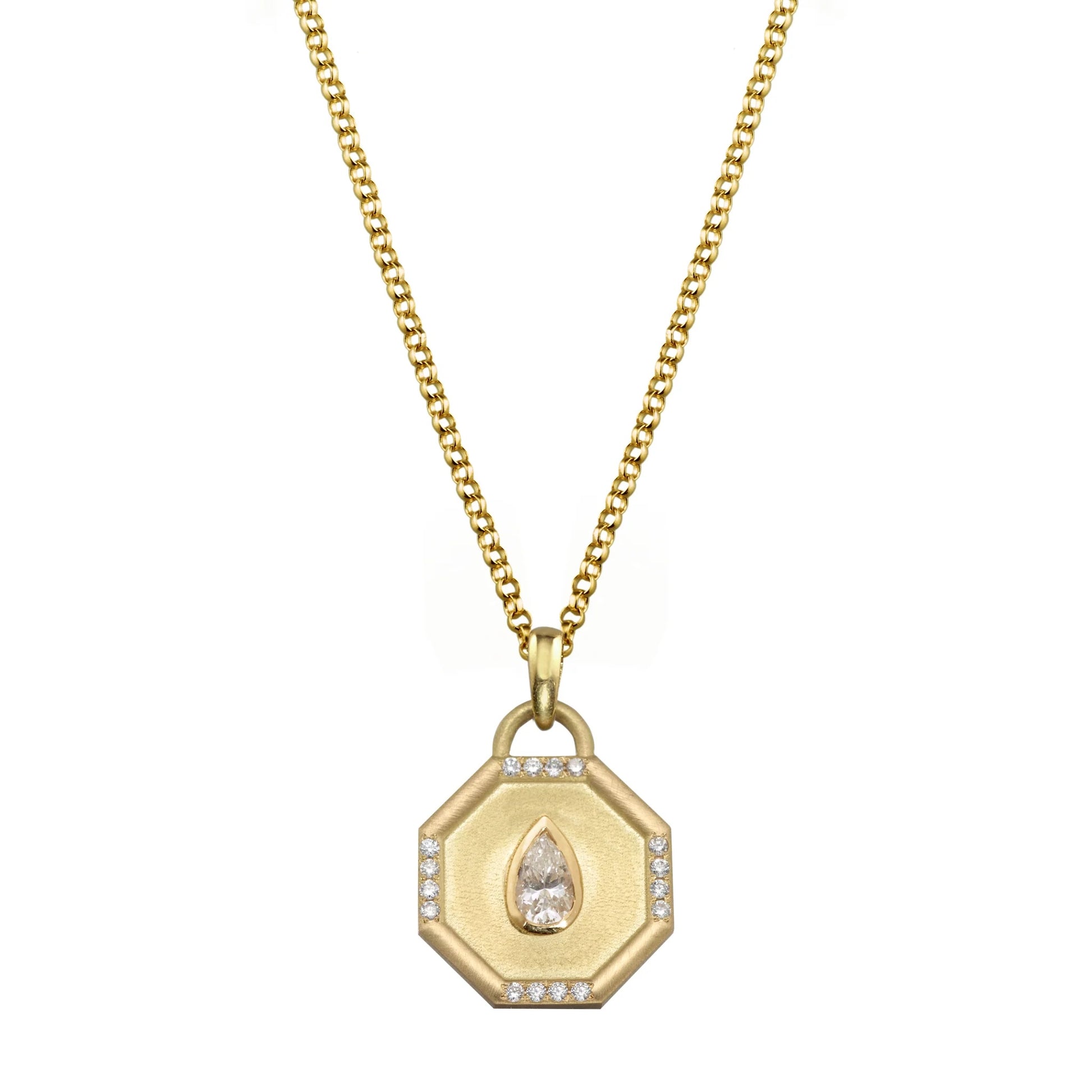 'Fairy Dust' Emerald Octagon Necklace