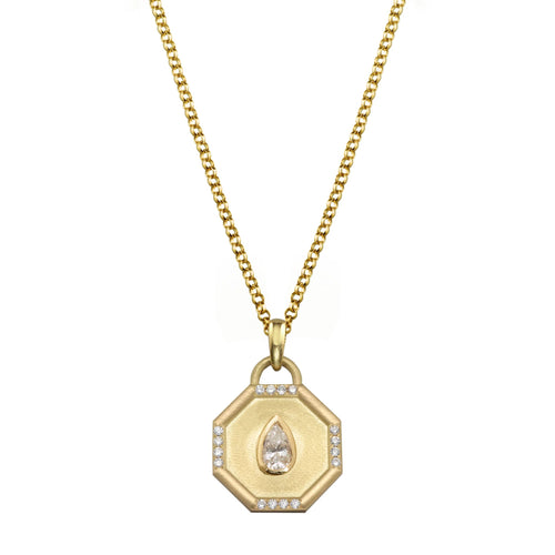 'Fairy Dust' Emerald Octagon Necklace
