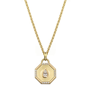 'Fairy Dust' Emerald Octagon Necklace