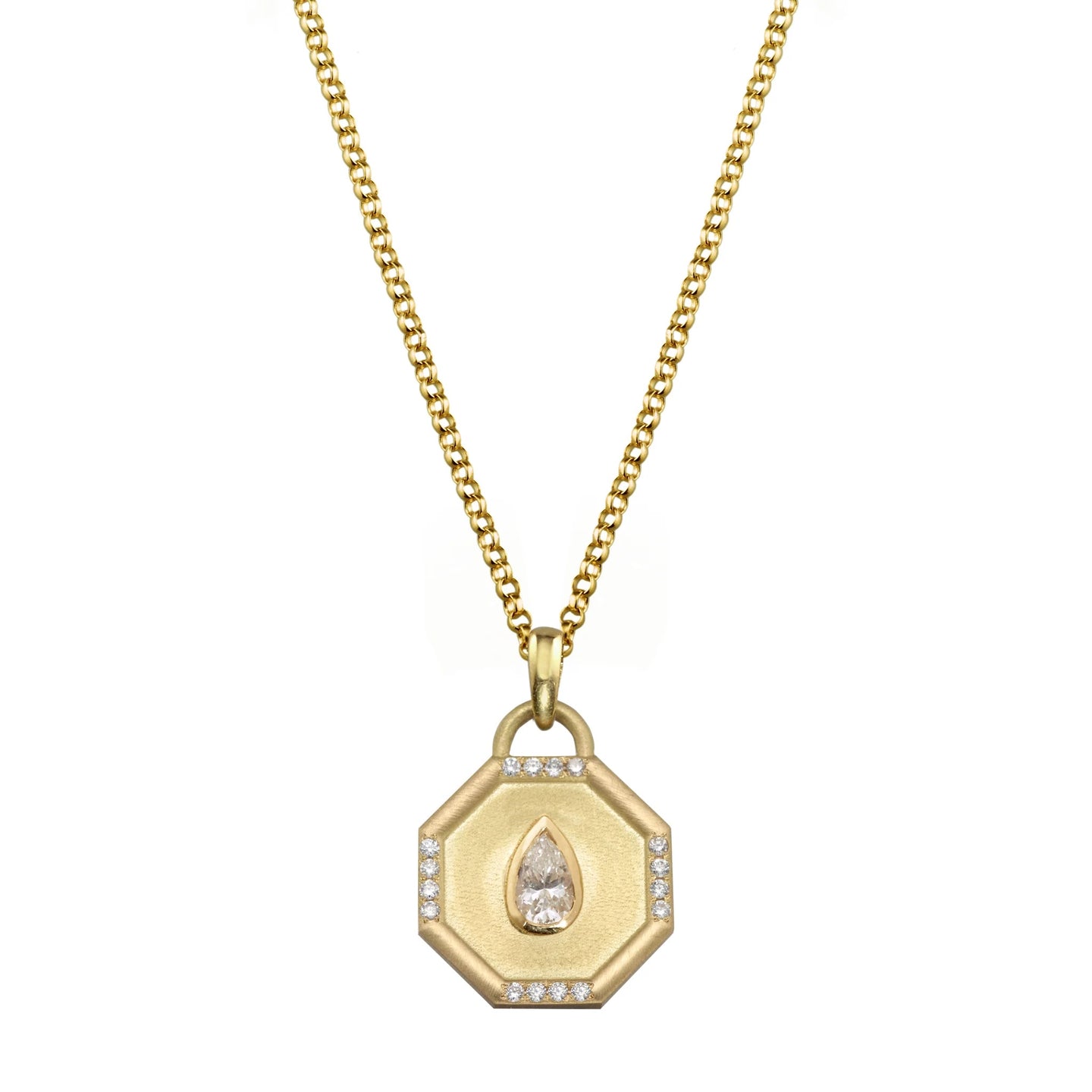 'Fairy Dust' Emerald Octagon Necklace