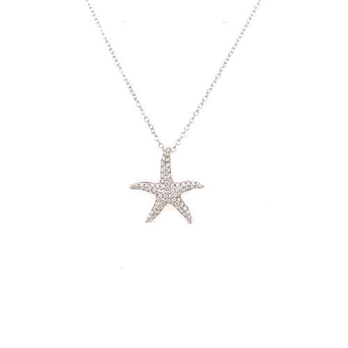 Diamond Starfish Necklace