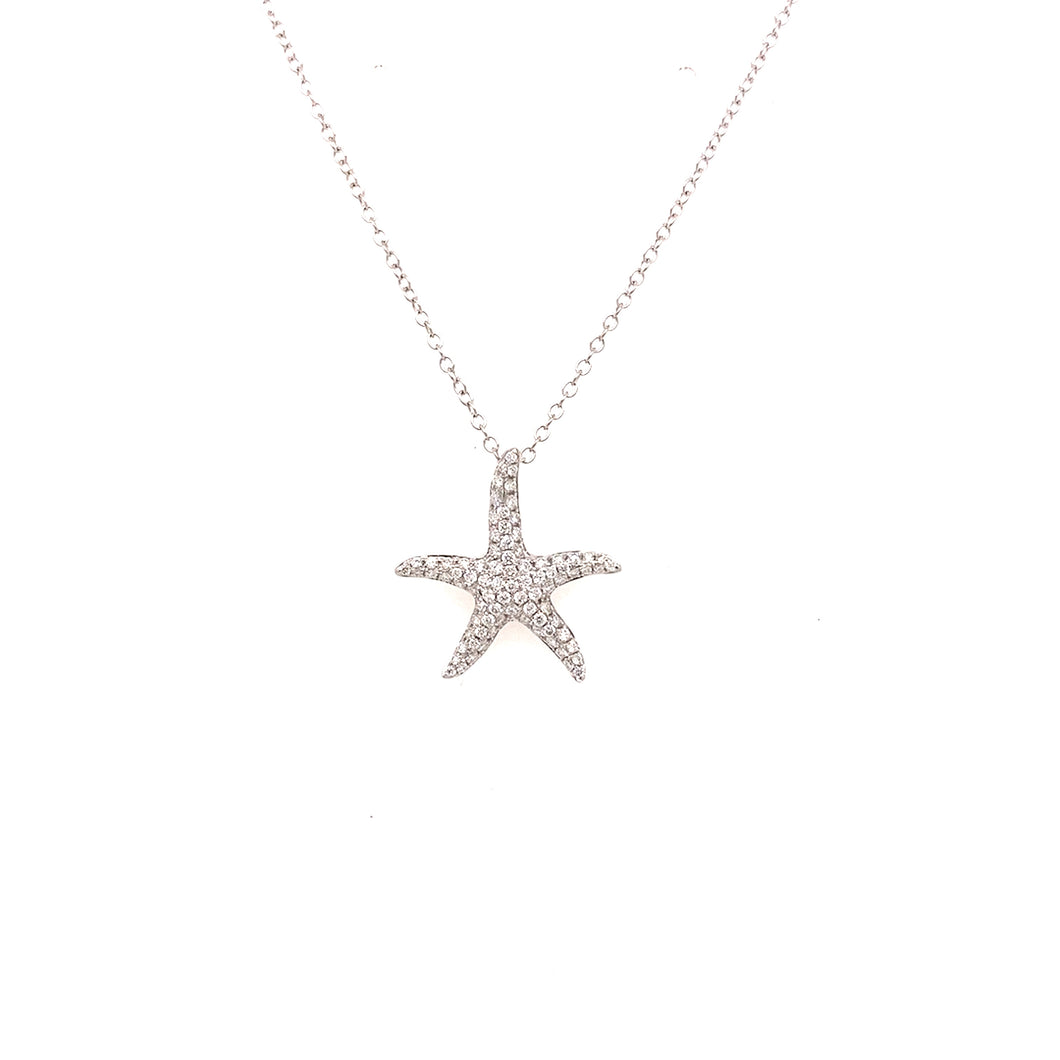 Diamond Starfish Necklace