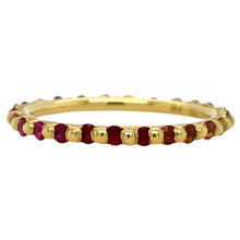Multi Color Sapphire Thin Band Ring