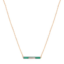 Enamel and Diamond Bar Necklace