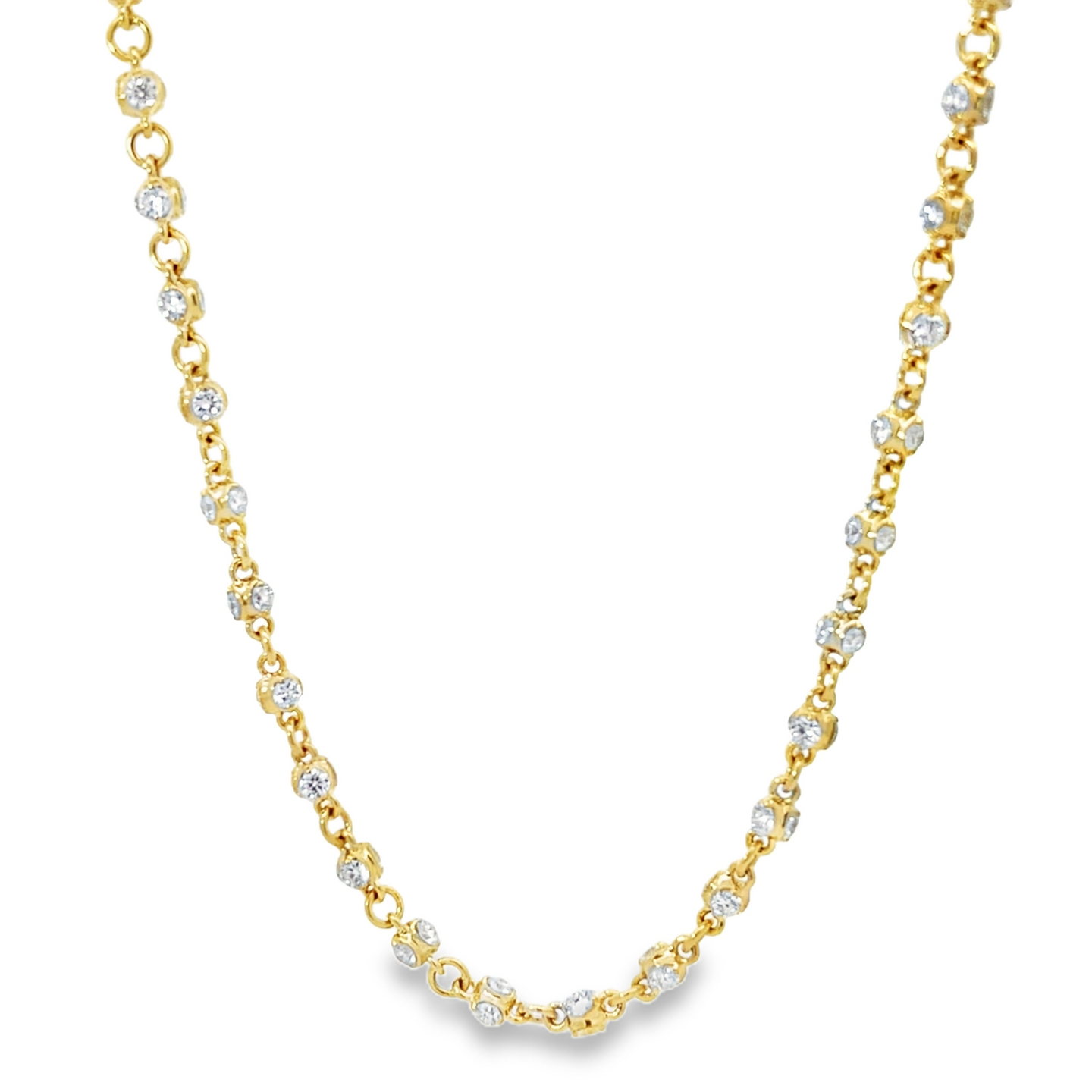 Lab Grown Diamond Rondel Tennis Necklace