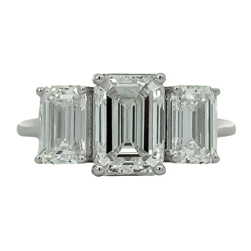 Three Stone Lab Grown Diamond Ring
