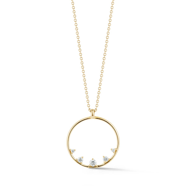 'Venetian' Open Circle Pendant Necklace