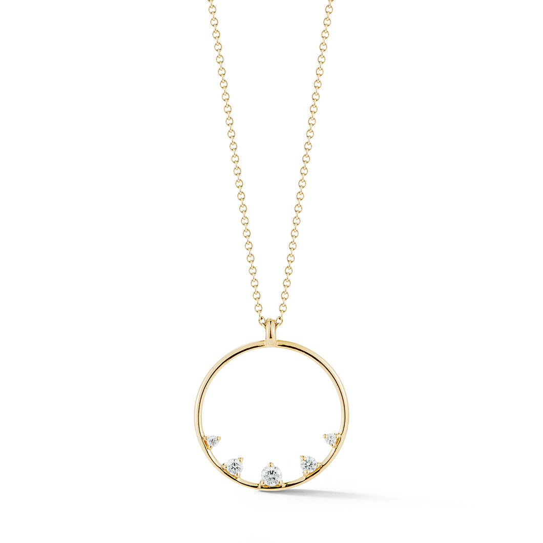 'Venetian' Open Circle Pendant Necklace