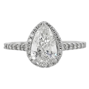 Lab Grown Diamond Pear Shaped Engagement Ring