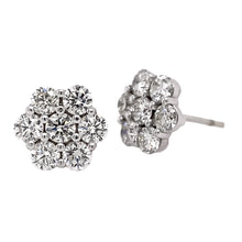 Flower Diamond Stud Earrings