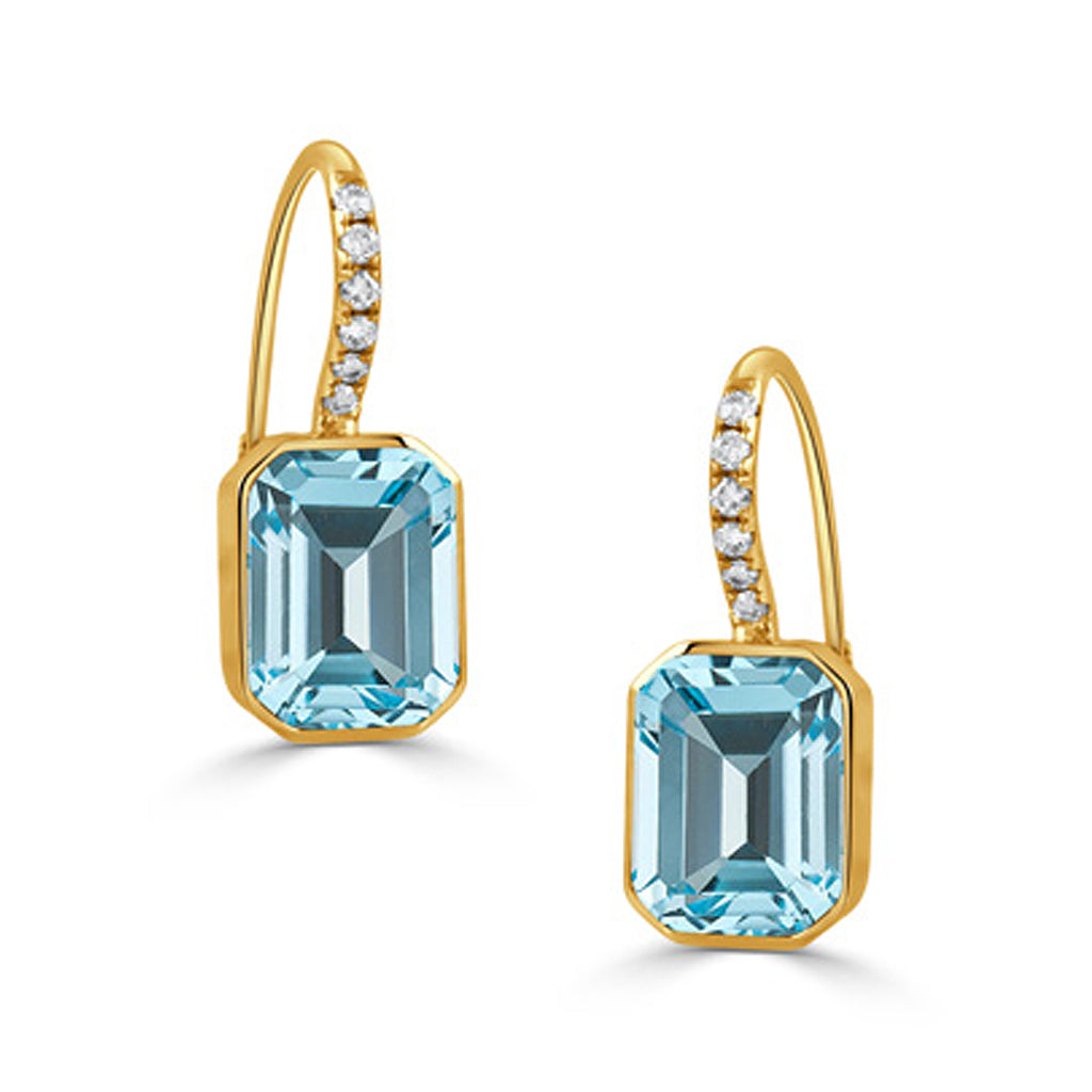 Blue Topaz drop earrings