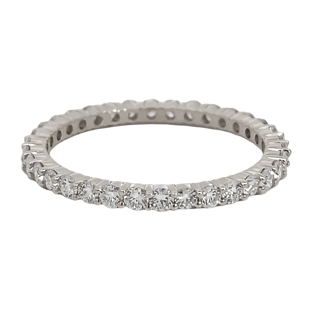 14k White Gold Eternity Band