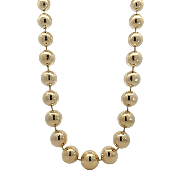 Graduated Gold Bead Necklace
