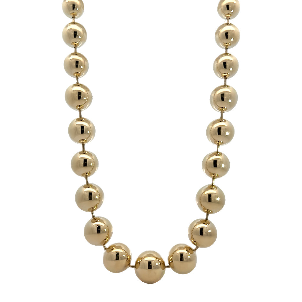 Graduated Gold Bead Necklace