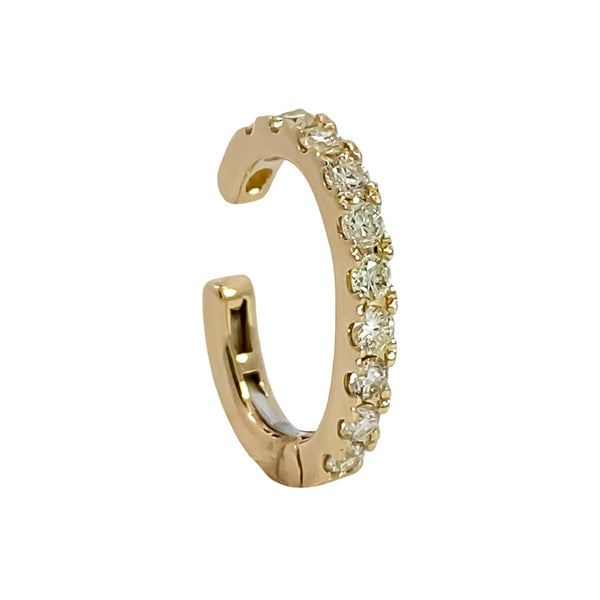 Single Row Diamond Cuff Earring