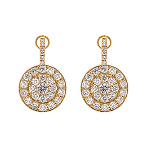 Diamond Disc Earrings