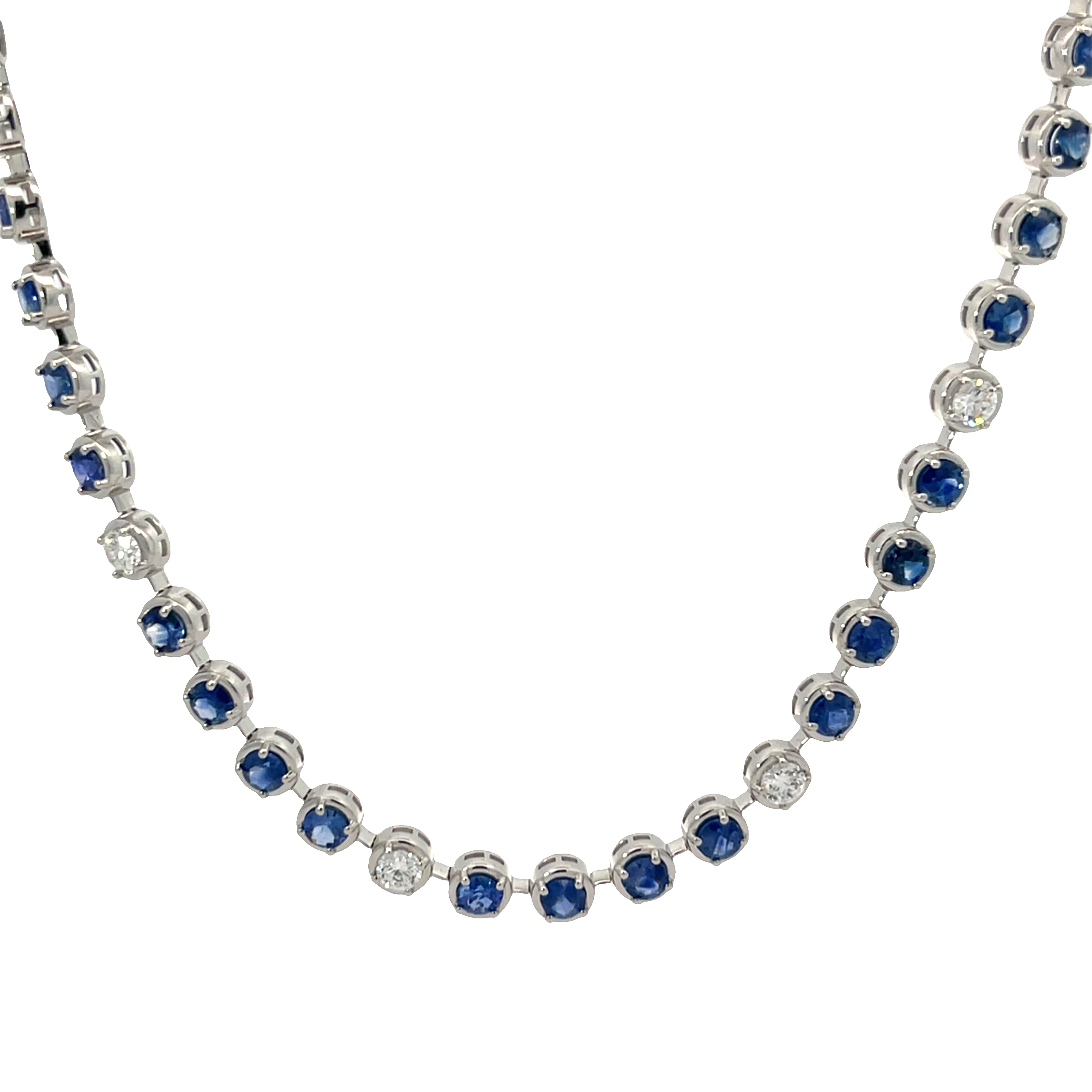 Sapphire and Lab Grown Diamond Necklace