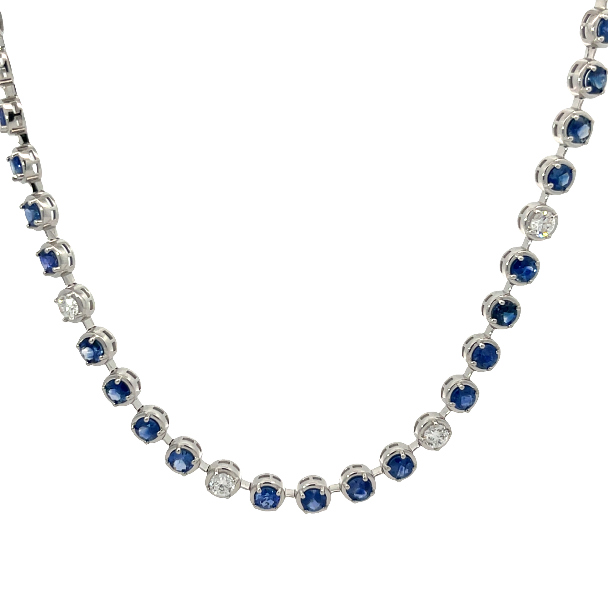 Sapphire and Lab Grown Diamond Necklace