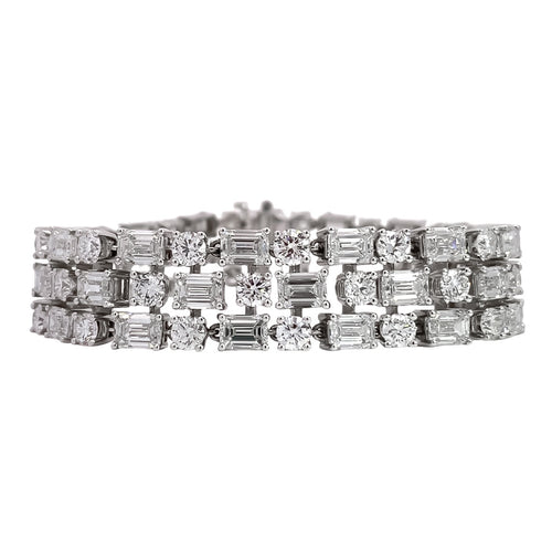 Three Row Lab Grown Diamond Bracelet