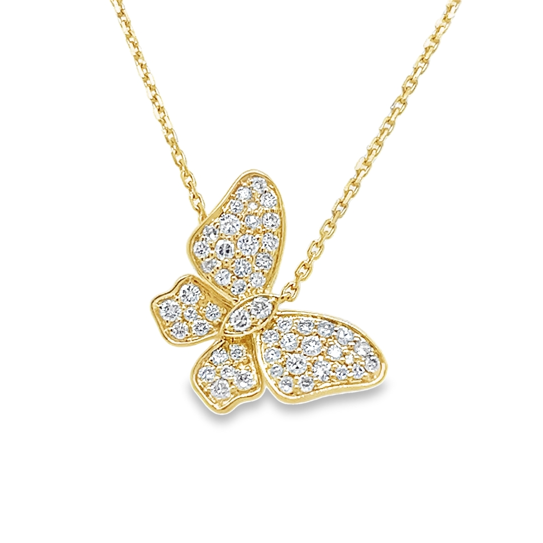 Diamond Butterfly Necklace