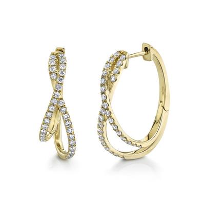 Oval Twisted Hoop Earrings