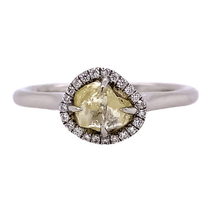 Rough Cut Diamond Ring