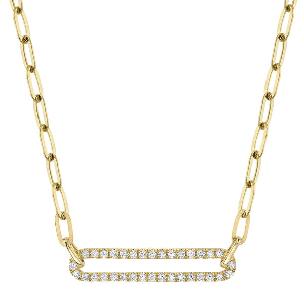 Diamond Paperclip Necklace