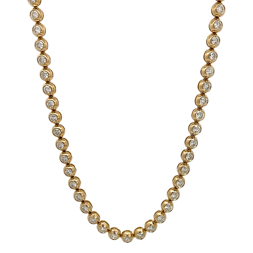 Diamond Bezel Tennis Necklace