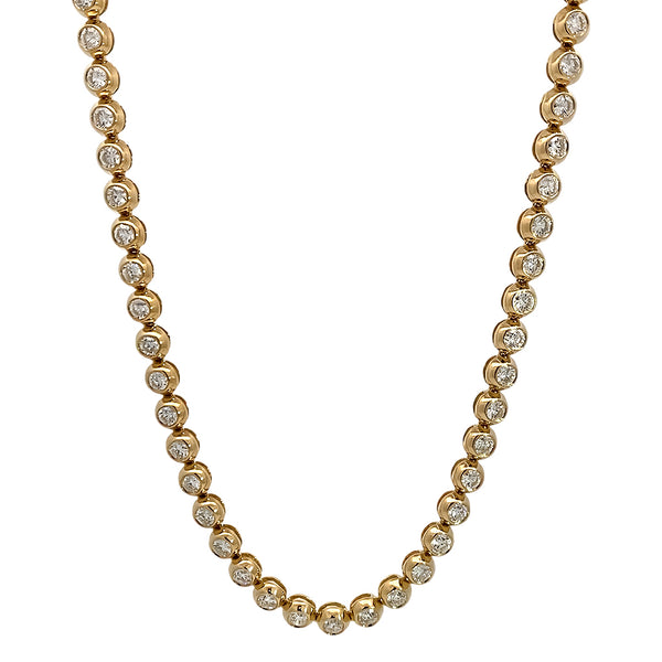 Diamond Bezel Tennis Necklace