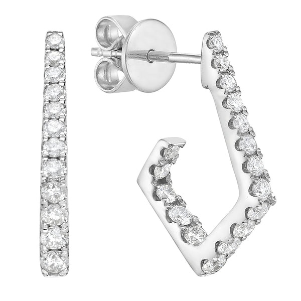 Inside Out Angular Diamond Earrings