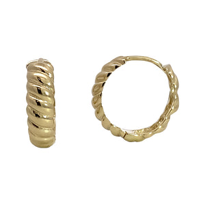 Ridged Hoop Earrings
