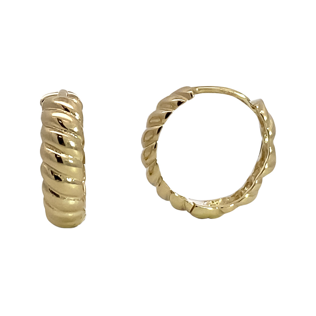 Ridged Hoop Earrings
