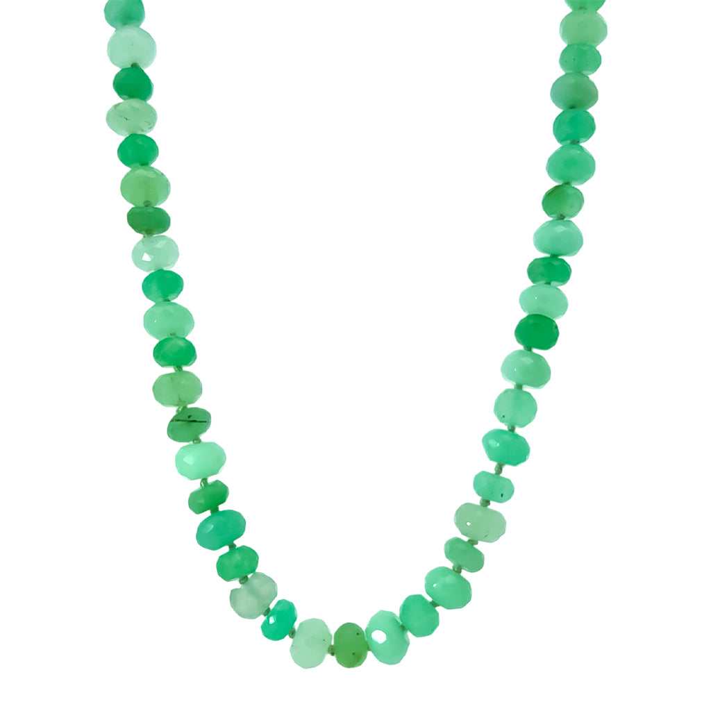 Beaded Necklace with Gold Charm Clasp