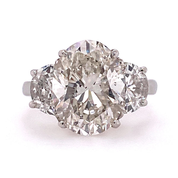Oval Cut Three Stone Diamond Engagement Ring