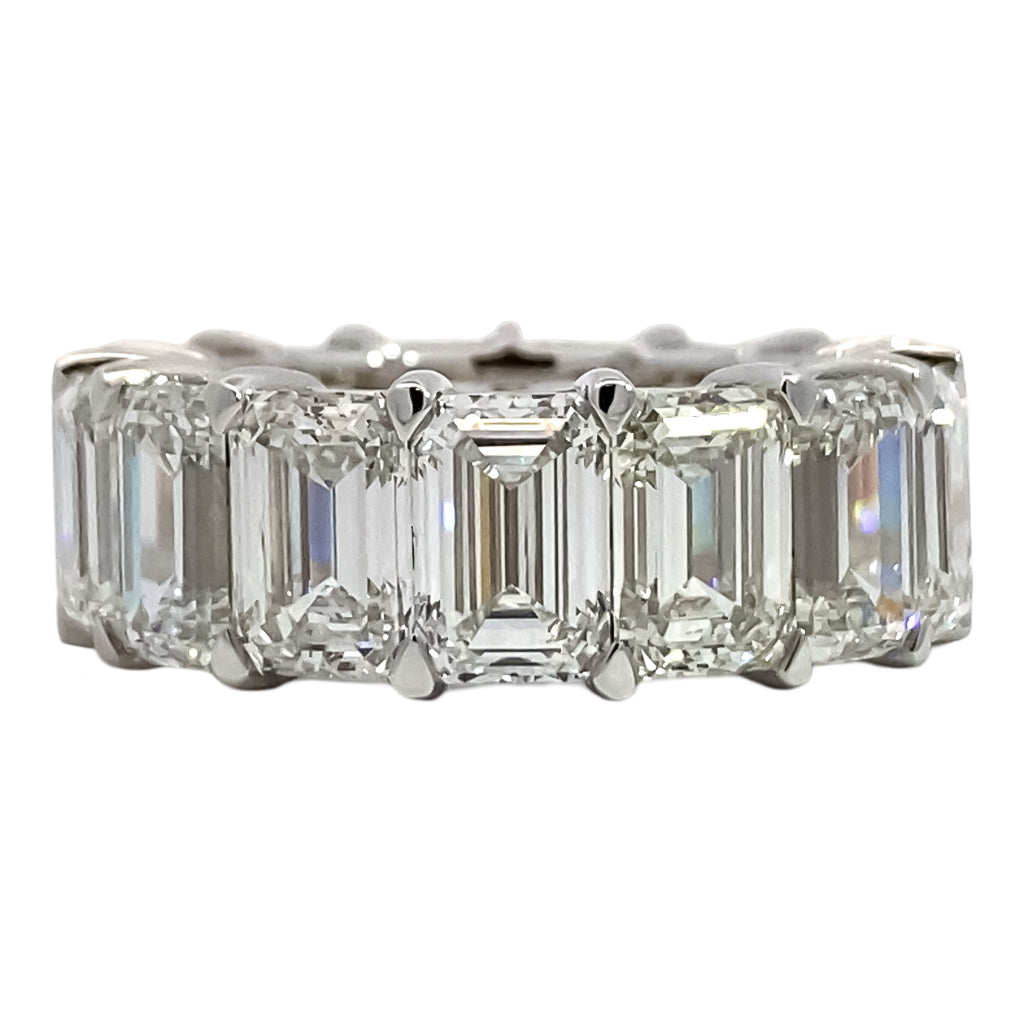 Emerald Cut Lab Grown Diamond Eternity Band