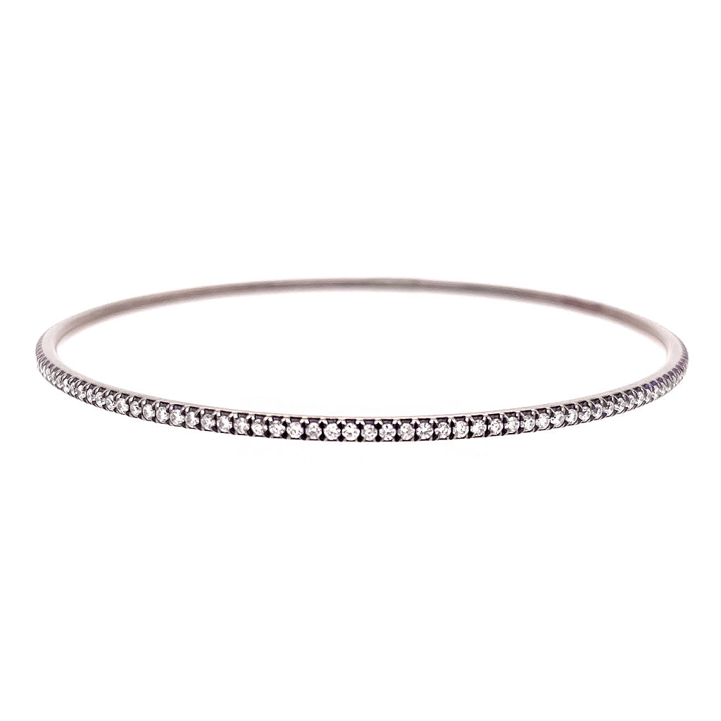 Titanium Diamond Eternity Bangle