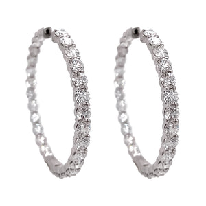 Inside Out Diamond Hoop Earrings