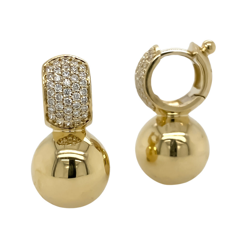 Diamond Ball Earrings