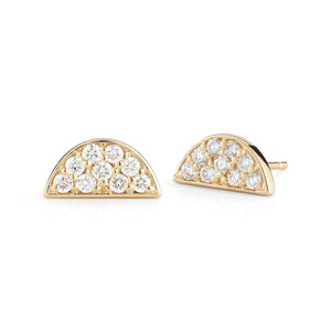 'Luna' Half Moon Stud Earrings