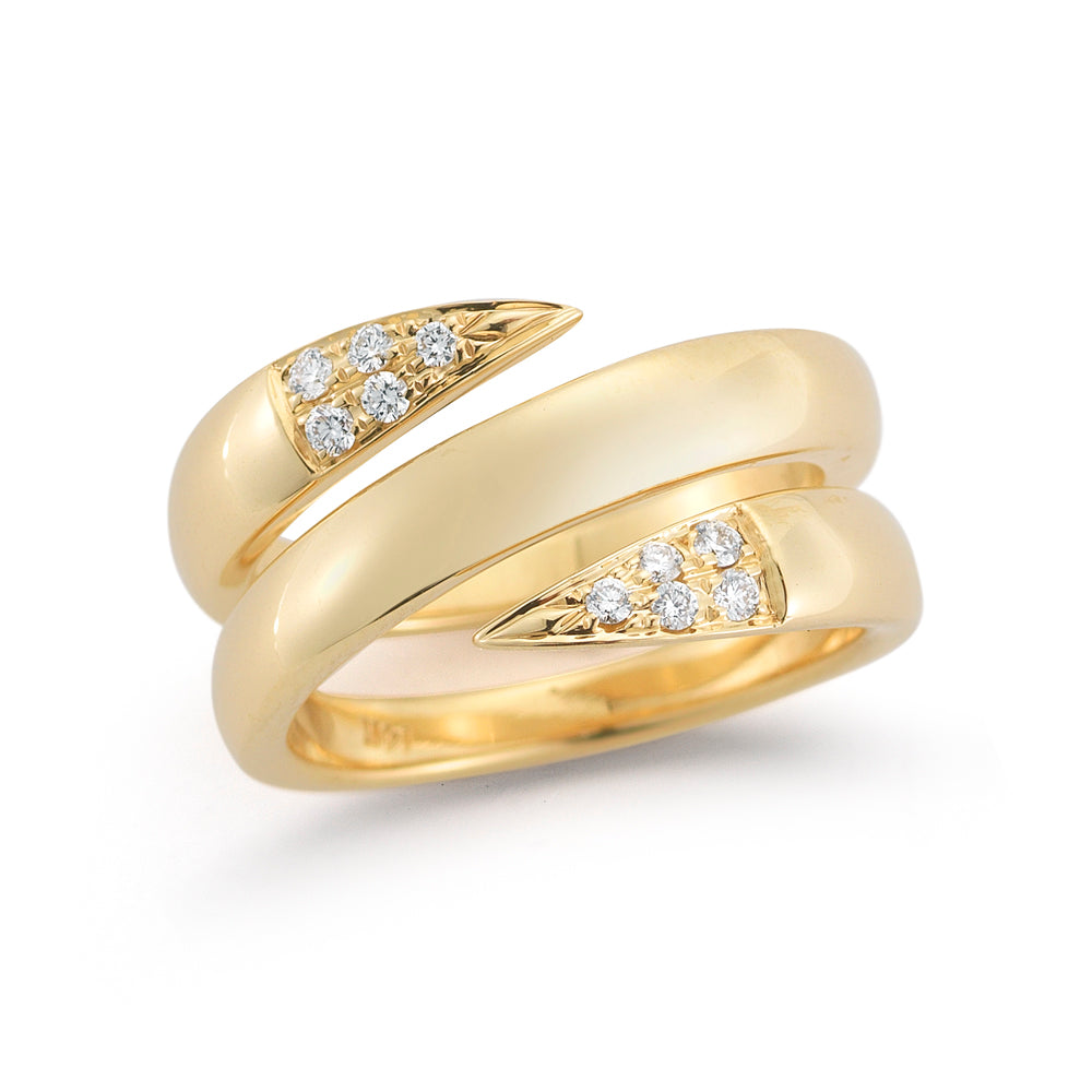 'Double Vault' Diamond Ring