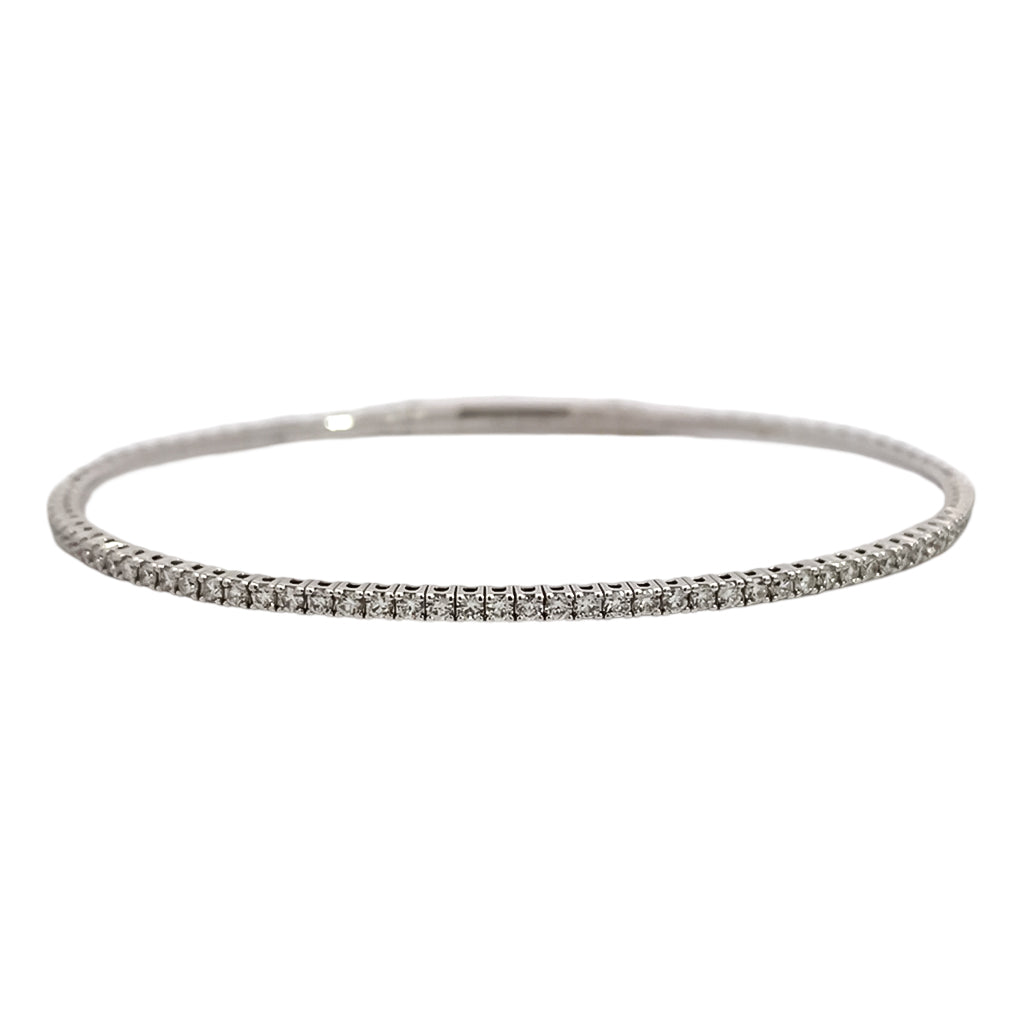 Flexible Diamond Tennis Bangle Bracelet