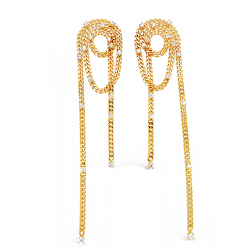 Diamond Chain Earrings