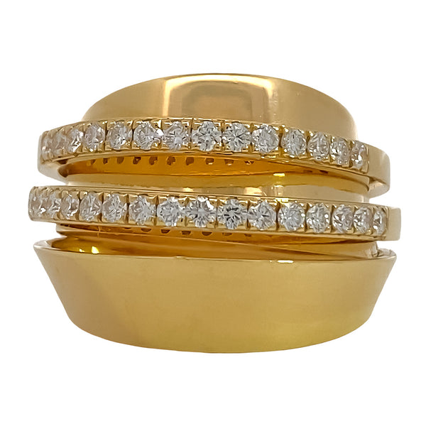 Raised Diamond Band Ring