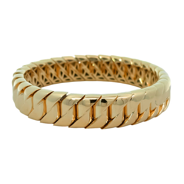 Stretch Wide Gold Bangle
