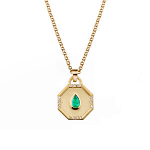 Emerald Pendant Necklace