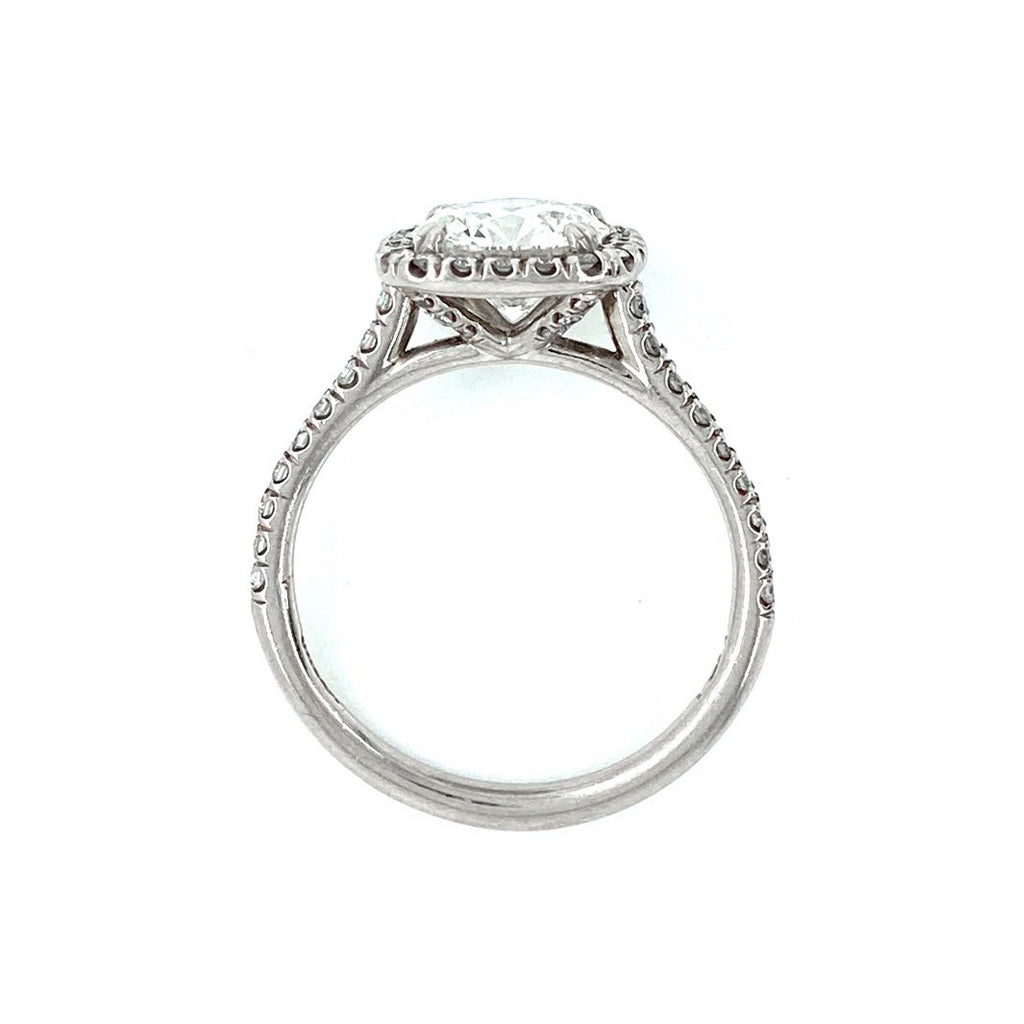 Cushion Shaped Diamond Halo Ring